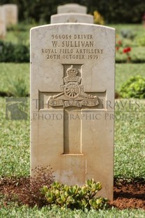 BEIRUT WAR CEMETERY - SULLIVAN, W