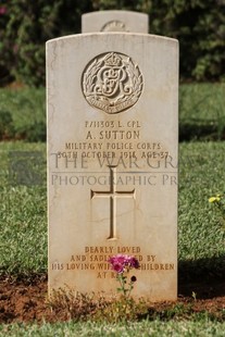 BEIRUT WAR CEMETERY - SUTTON, ALFRED