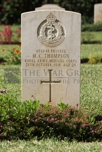 BEIRUT WAR CEMETERY - THOMPSON, M C