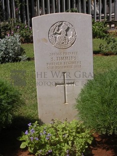 BEIRUT WAR CEMETERY - TIMMINS, S