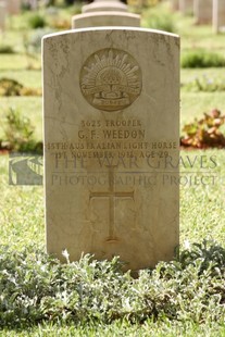 BEIRUT WAR CEMETERY - WEEDON, GEORGE FREDRICK