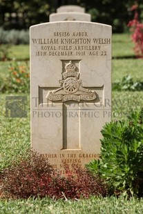 BEIRUT WAR CEMETERY - WELSH, WILLIAM KNIGHTON