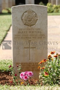 BEIRUT WAR CEMETERY - WHITING, HARRY