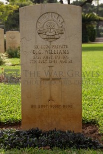 BEIRUT WAR CEMETERY - WILLIAMS, DOUGLAS GEORGE