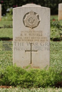 BEIRUT WAR CEMETERY - WINFIELD, HERBERT WILLIAM