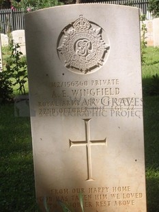 BEIRUT WAR CEMETERY - WINGFIELD, ARTHUR ERNEST