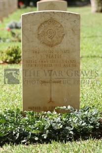 BEIRUT WAR CEMETERY - YEATES, SIDNEY