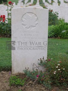 ANCONA WAR CEMETERY - BARKASE, BERNARD