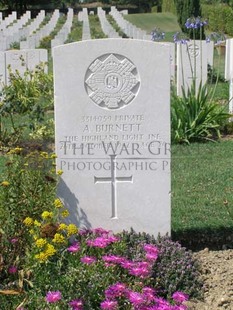 ANCONA WAR CEMETERY - BURNETT, ALFRED