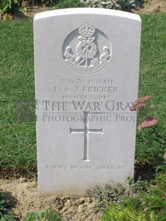 ANCONA WAR CEMETERY - FRICKER, LEONARD ARTHUR JAMES