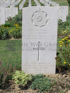 ANCONA WAR CEMETERY - HANN, GEOFFREY GEORGE