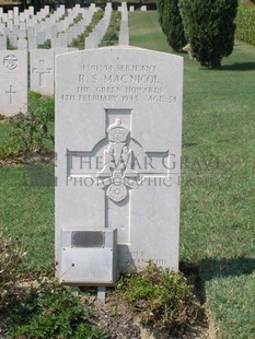 ANCONA WAR CEMETERY - MacNICOL, RICHARD SUTHERLAND