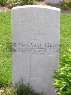 ANCONA WAR CEMETERY - RIDER, ERIC DOUGLAS