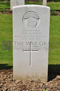 GLAGEON COMMUNAL CEMETERY - McCARTHY, J