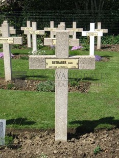 GLAGEON COMMUNAL CEMETERY - RETHABER, KARL