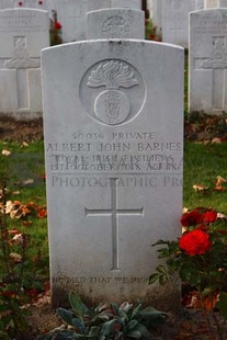 DADIZEELE NEW BRITISH CEMETERY - BARNES, ALBERT JOHN