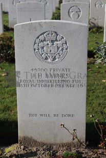 DADIZEELE NEW BRITISH CEMETERY - BARNES, JOHN HENRY