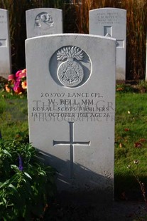 DADIZEELE NEW BRITISH CEMETERY - BELL, W