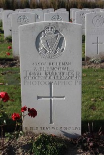 DADIZEELE NEW BRITISH CEMETERY - BLENCOWE, ALBERT