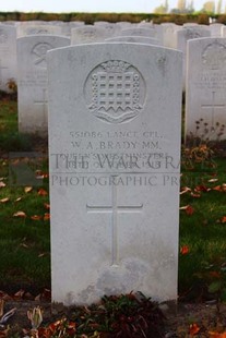 DADIZEELE NEW BRITISH CEMETERY - BRADY, W A