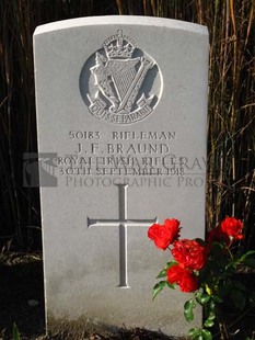 DADIZEELE NEW BRITISH CEMETERY - BRAUND, J F