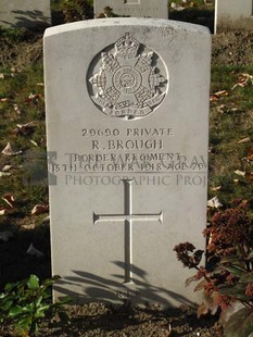 DADIZEELE NEW BRITISH CEMETERY - BROUGH, ROBERT