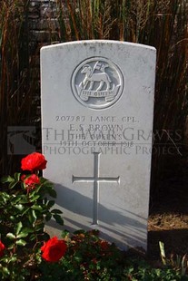 DADIZEELE NEW BRITISH CEMETERY - BROWN, EDWIN STANLEY