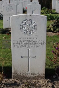 DADIZEELE NEW BRITISH CEMETERY - BROWN, R G