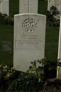 DADIZEELE NEW BRITISH CEMETERY - BROWN, S G