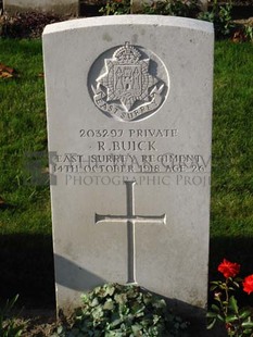 DADIZEELE NEW BRITISH CEMETERY - BUICK, R