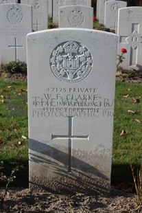 DADIZEELE NEW BRITISH CEMETERY - CLARKE, W F