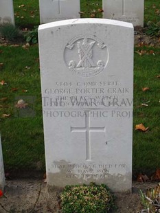 DADIZEELE NEW BRITISH CEMETERY - CRAIK, GEORGE PORTER