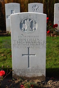 DADIZEELE NEW BRITISH CEMETERY - CULLEN, JOHN