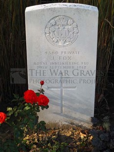 DADIZEELE NEW BRITISH CEMETERY - FOX, J