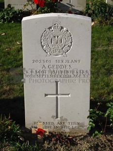 DADIZEELE NEW BRITISH CEMETERY - GEDDES, ALEXANDER