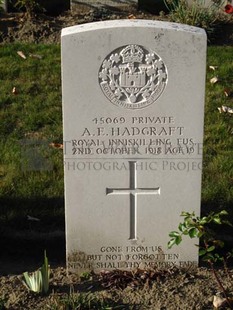 DADIZEELE NEW BRITISH CEMETERY - HADGRAFT, ALBERT EDWARD