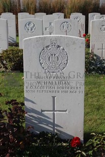 DADIZEELE NEW BRITISH CEMETERY - HALLIDAY, WILLIAM