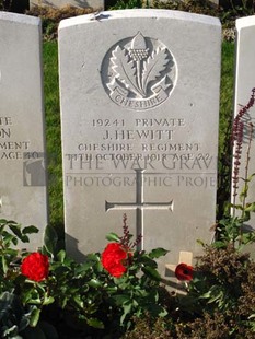 DADIZEELE NEW BRITISH CEMETERY - HEWITT, J