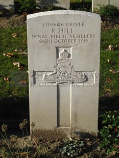 DADIZEELE NEW BRITISH CEMETERY - HILL, R