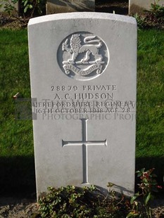 DADIZEELE NEW BRITISH CEMETERY - HUDSON, ALBERT CHARLES