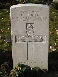 DADIZEELE NEW BRITISH CEMETERY - HUNTER, JOHN THOMAS