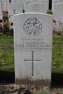 DADIZEELE NEW BRITISH CEMETERY - HYNDMAN, J