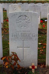 DADIZEELE NEW BRITISH CEMETERY - JOHNSON, JOHN EDWARD