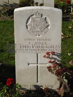 DADIZEELE NEW BRITISH CEMETERY - JONES, ERNEST