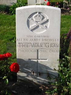 DADIZEELE NEW BRITISH CEMETERY - KNOWLES, ALLAN JAMES