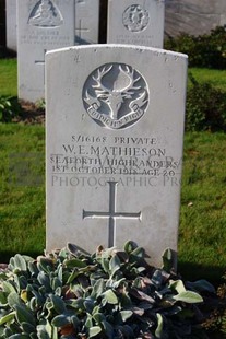 DADIZEELE NEW BRITISH CEMETERY - MATHIESON, WILFRED EDWARD