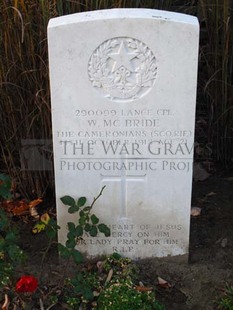 DADIZEELE NEW BRITISH CEMETERY - McBRIDE, WILLIAM