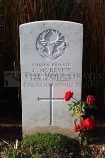 DADIZEELE NEW BRITISH CEMETERY - McDEVITT, J