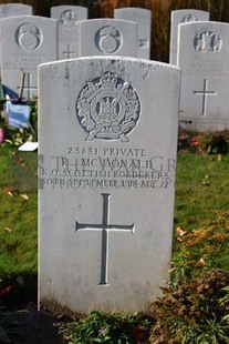 DADIZEELE NEW BRITISH CEMETERY - McDONALD, R