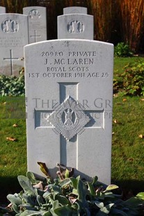 DADIZEELE NEW BRITISH CEMETERY - McLAREN, J